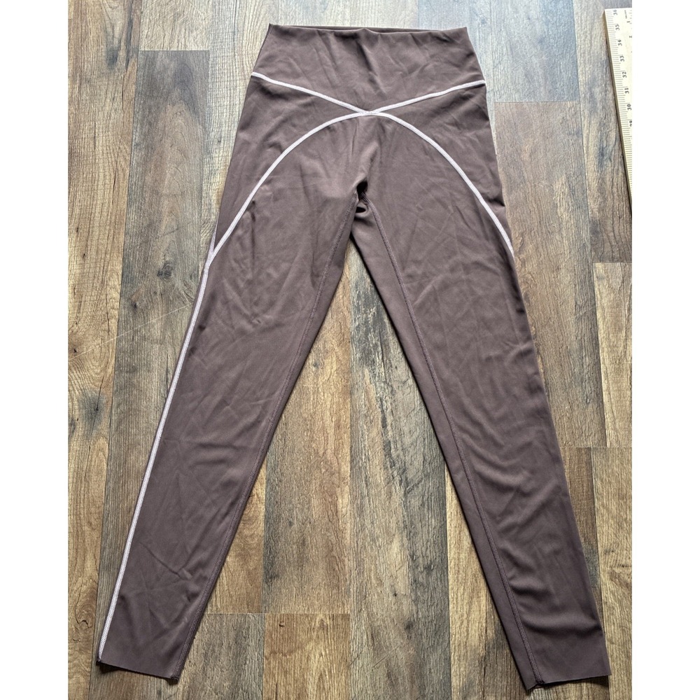 OFFLINE by Aerie Goals 7/8 High Rise Leggings Brown Contrast Stitch Size Small M
